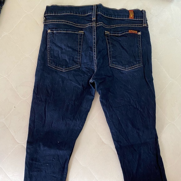 7 For All Mankind dark wash "The Skinny" fit jeans - Picture 2 of 5
